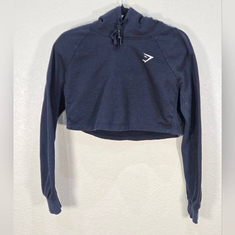 Gymshark Cropped Logo Gym Hoodie Pump Cover Size Small